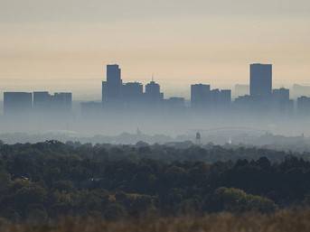 Smog on city skyline from the U.S. Department of Energy